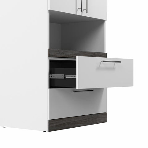 Armoire étroite 20L avec portes, tiroirs et tablette coulissante