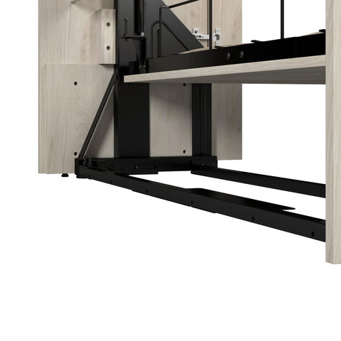 Lit escamotable double avec organisateur de garde-robe (88L)