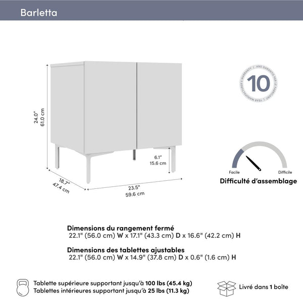 24W Modular Storage Cabinet with Doors