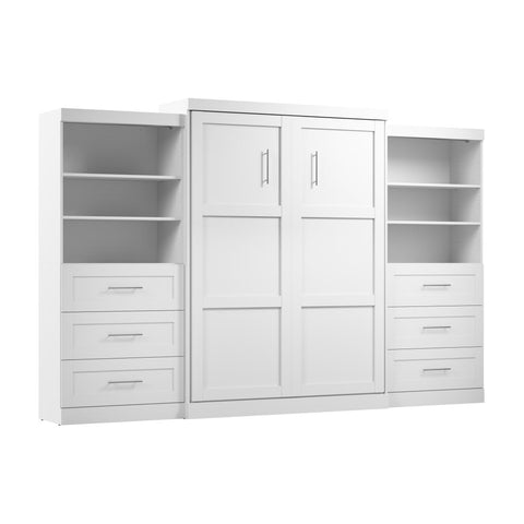 Grand lit escamotable et 2 étagères avec tiroirs (136L)