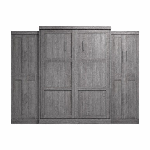 Grand lit escamotable avec armoires (115L)