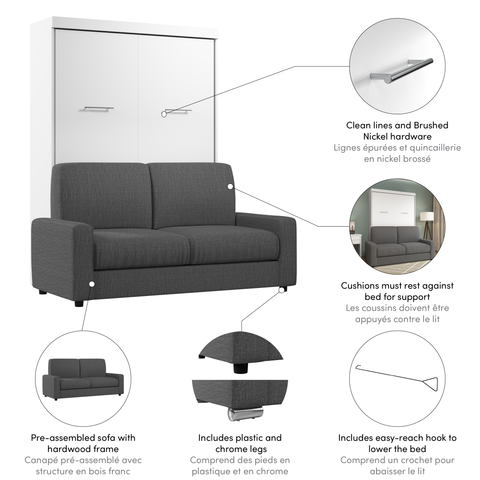 Full Murphy Bed with Sofa (73W)