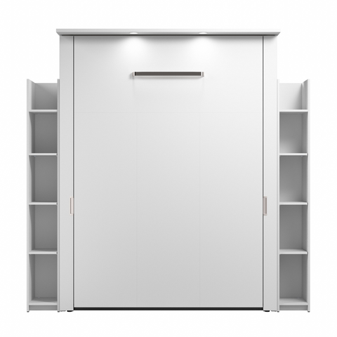 Grand lit escamotable avec étagères (88L)