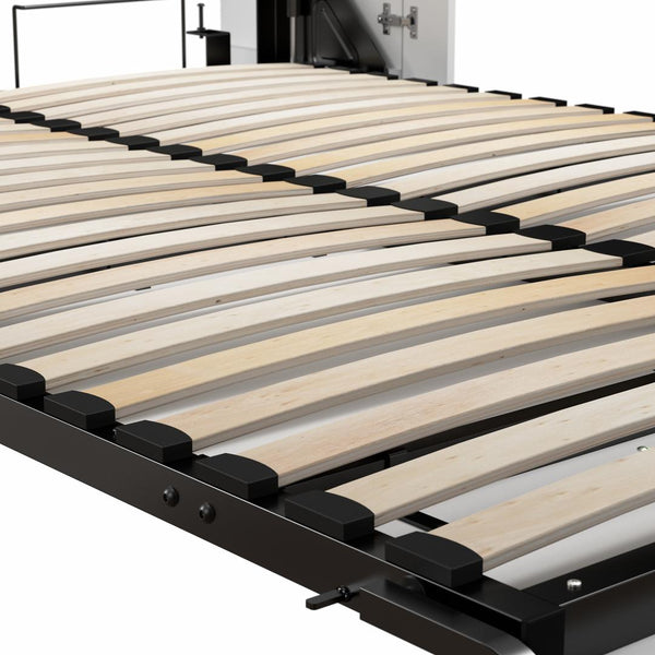Full Murphy Bed with Storage Cabinet and Fold-Out Desk (91W)