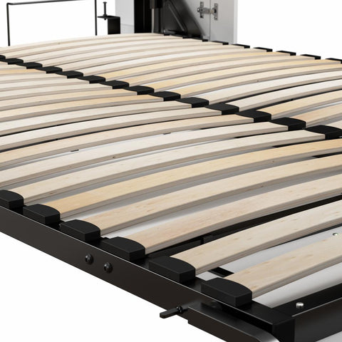 Full Murphy Bed with Storage Cabinet and Fold-Out Desk (91W)