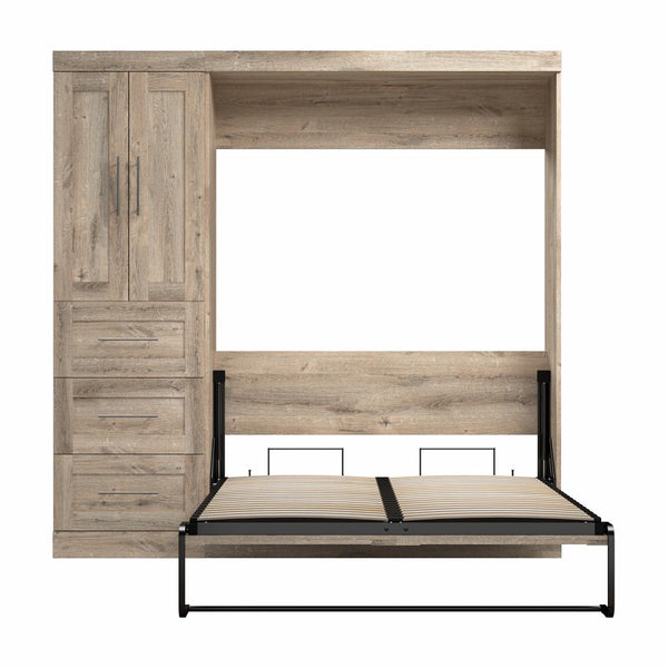 Full Murphy Bed with Closet Organizer with Drawers (84W)