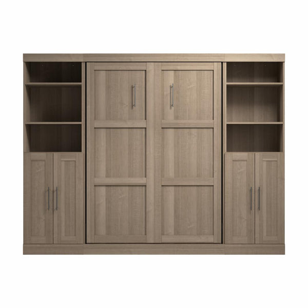 Lit escamotable double avec organisateurs de garde-robe (109L)