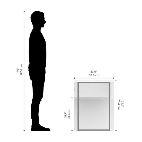 48W Small Table Desk with U-Shaped Metal Leg
