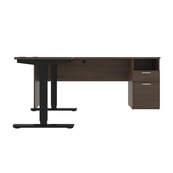 Bureau assis-debout électrique en L 72L