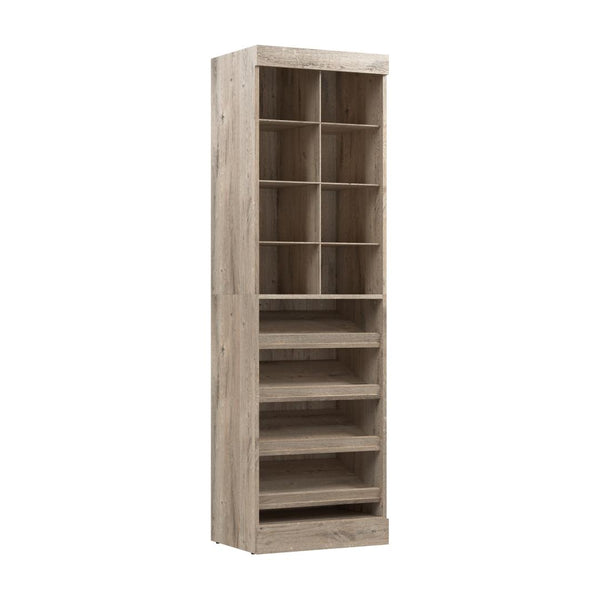 Contemporary Closet System with Shoe Racks & Cubbies, 25W x 19D