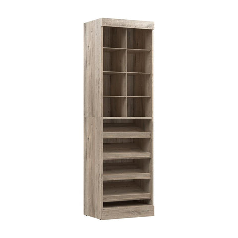 Contemporary Closet System with Shoe Racks & Cubbies, 25W x 19D