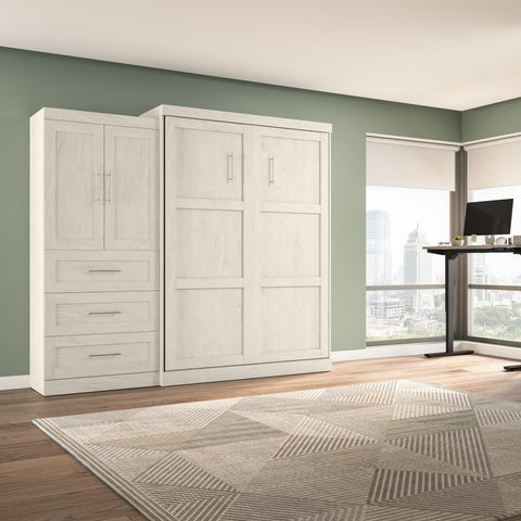 Grand lit escamotable et armoire avec tiroirs (101L)