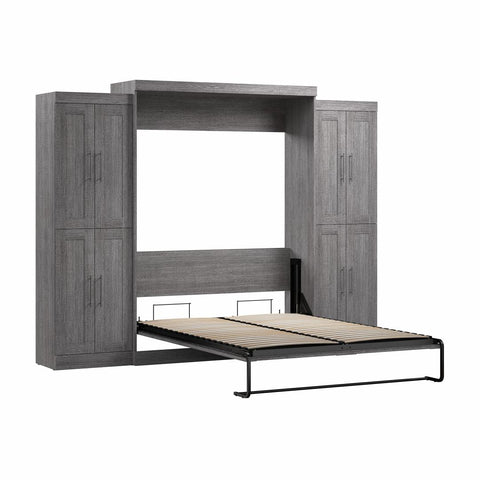 Grand lit escamotable avec armoires (115L)