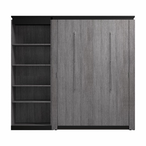 Lit escamotable double avec étagère (91L)