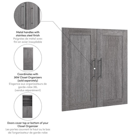 Ensemble de 2 portes pour organisateur de garde-robe 36L Pur