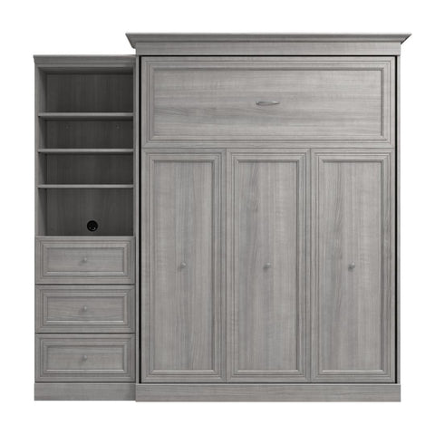 Queen Murphy Bed and Closet Organizer with Drawers (92W)
