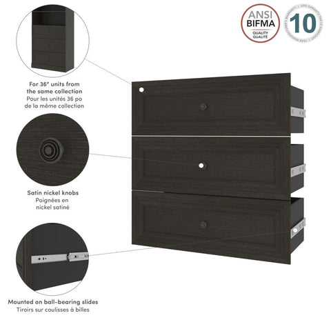 Ensemble de 3 tiroirs pour organisateur de garde-robe 36L Versatile