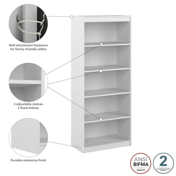 Bibliothèque à 5 tablettes