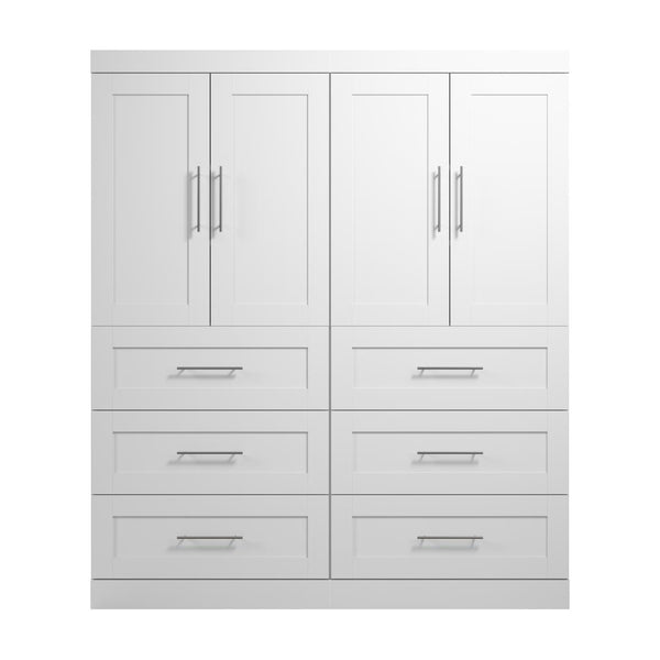 Contemporary Closet System with Drawers, 72W x 19D