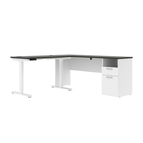 Bureau assis-debout électrique en L 72L