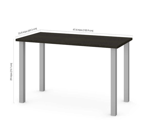 Table de bureau 48L avec pattes de métal carrées