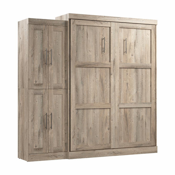 Grand lit escamotable avec organisateur de garde-robe (90L)