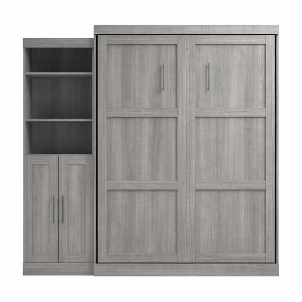 Queen Murphy Bed and Closet Organizer with Doors (90W)
