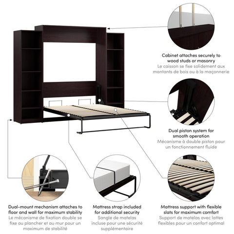 Queen Murphy Bed with Closet Organizers (105W)