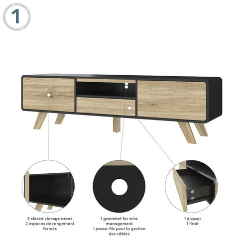 Meuble télévision 63L pour téléviseur 50 po