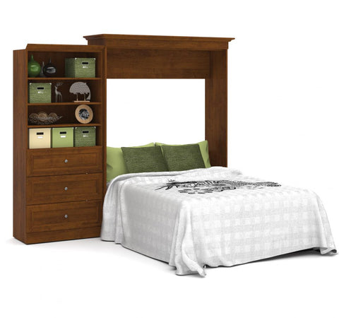Grand lit escamotable et organisateur de garde-robe avec tiroirs (103L)