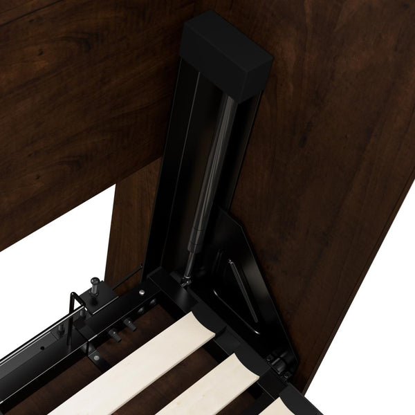 Lit escamotable double et étagère avec tiroirs (84L)