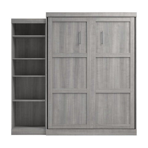 Queen Murphy Bed with Shelving Unit (90W)