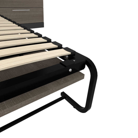 Lit escamotable deux places (double) et rangement multifonctionnel avec tiroirs (119L)