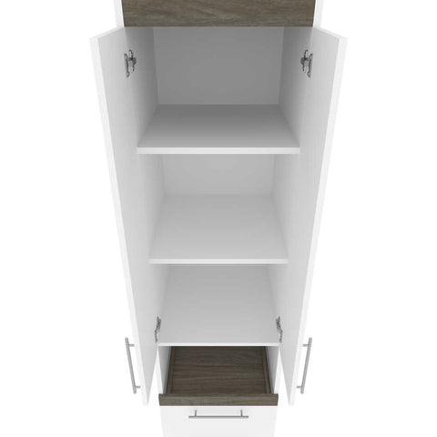 Lit escamotable deux places (double) et solutions de rangement étroites avec tiroirs (99L)