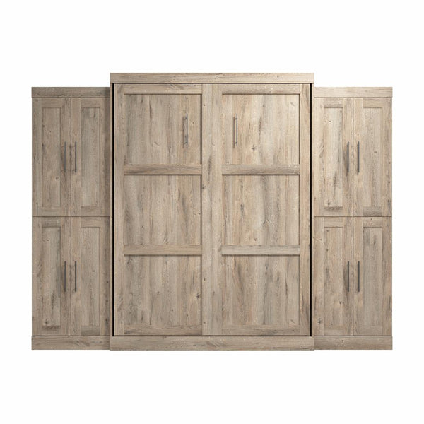 Grand lit escamotable avec armoires (115L)