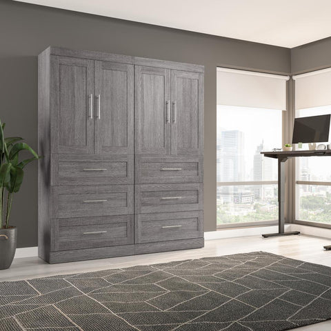 Contemporary Closet System with Drawers, 72W x 19D