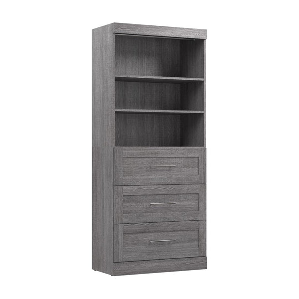 Contemporary Closet System with Drawers, 36W x 19D