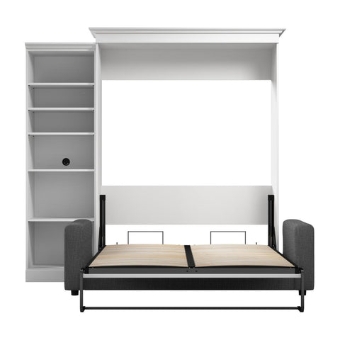 Queen Murphy Bed with Sofa and Closet Organizer (97W)