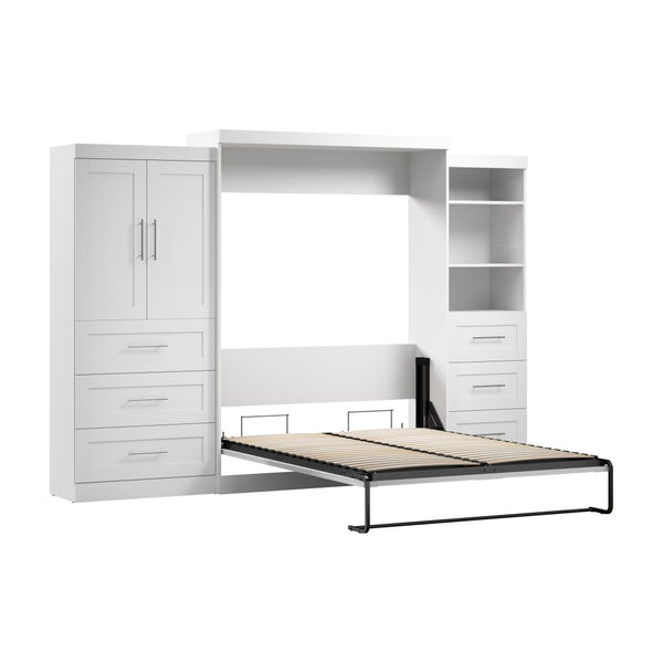 Queen Murphy Bed with Open and Concealed Storage (126W)