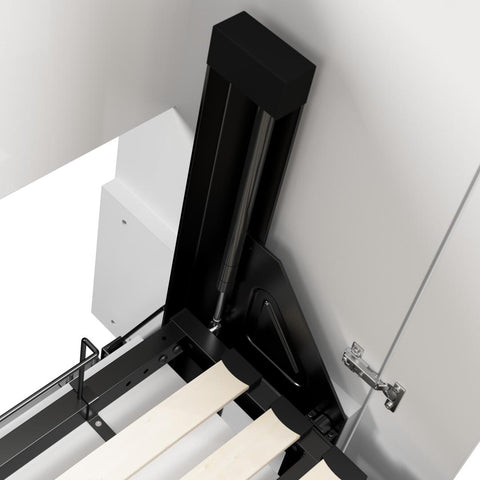 Queen Murphy Bed and Storage Cabinets with Pull-Out Shelf (107W)