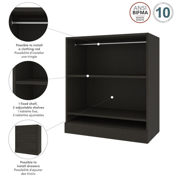 Traditional Small Closet System with Shelves, 36W x 19D