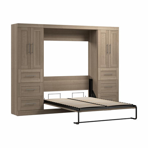 Lit escamotable double avec armoires-penderies (109L)