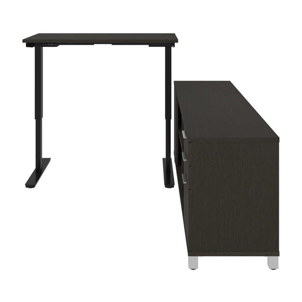 Bureau assis-debout en L 72L