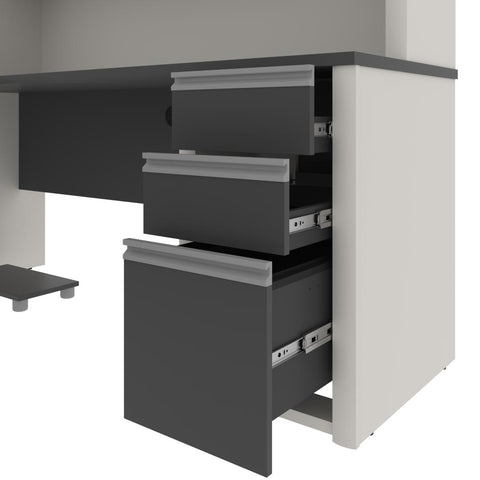 Bureau de direction en U 72L avec caisson et huche