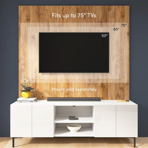 71W Modular Entertainment Center with TV Stand and Small Wall Panel