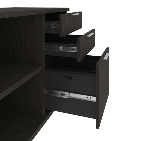 Bureau assis-debout en L 72L