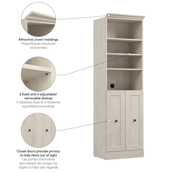 Traditional Closet System with Shelves & Doors, 25W x 20D