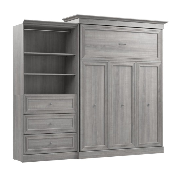 Grand lit escamotable et organisateur de garde-robe avec tiroirs (103L)