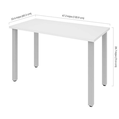 Table de bureau 48L avec pattes de métal carrées