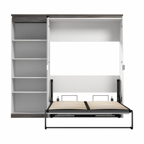 Lit escamotable double avec étagère (91L)